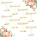 8 Packs Acrylic Reserved Table Sign Golden Wedding Reserved Seating Signs Mirrored Wedding Reception Sign Guest Reservation Standing Table Signs for Restaurant Wedding Party Events Decor