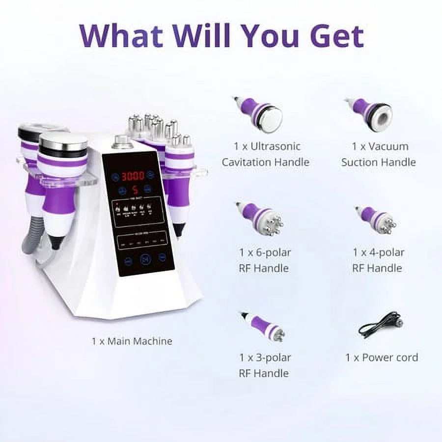 Suerbeaty 5in1 Cavitation 2.0 Multipolar Cold Hammer Photon Bio Body Massager Face Care Machine