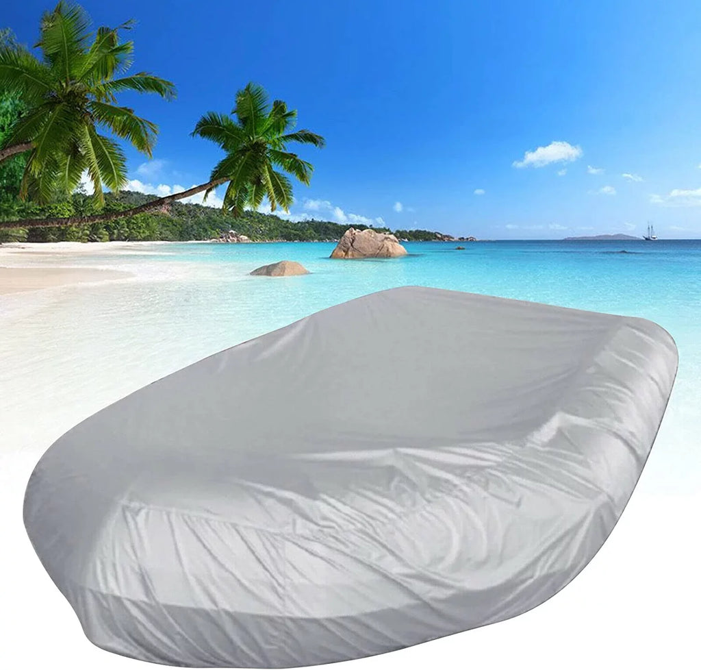 Durable Waterproof Dustproof Boat Cover Air-filled Boat Dinghy Cover Silver Grey