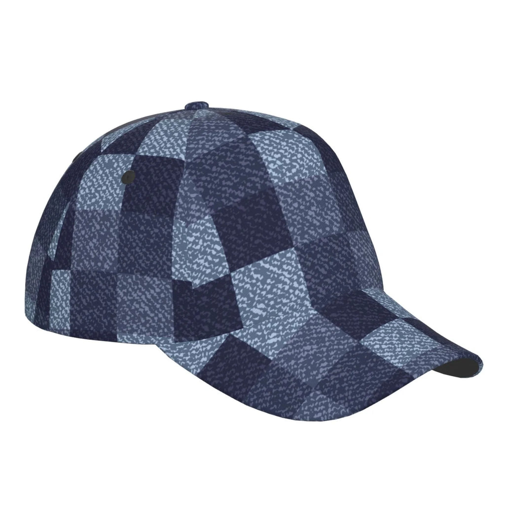 Haiem Blue Gingham Buffalo Check Baseball Cap Dad Hat Cotton Soft Adjustable Fashion Hats for Men Women Unisex Style Headwear