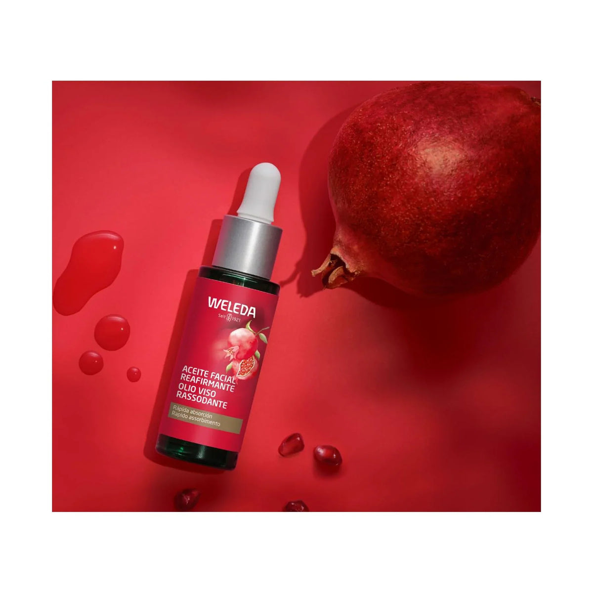 Weleda Face Care Plumping Oil, 1 Fluid Ounce, Plant Rich Moisturizer With Pomegranate Extract And Aloe Vera