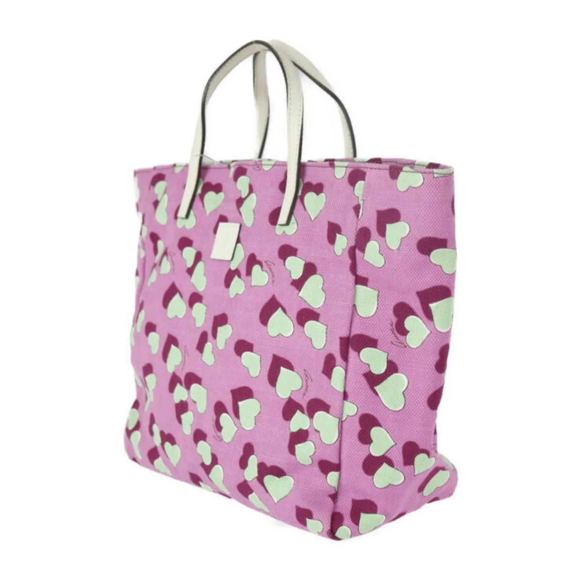 Pre-Owned GUCCI Gucci Baby Heart Tote Bag Children's Handbag 284721 Canvas Leather Pink Series Multicolor (Good)
