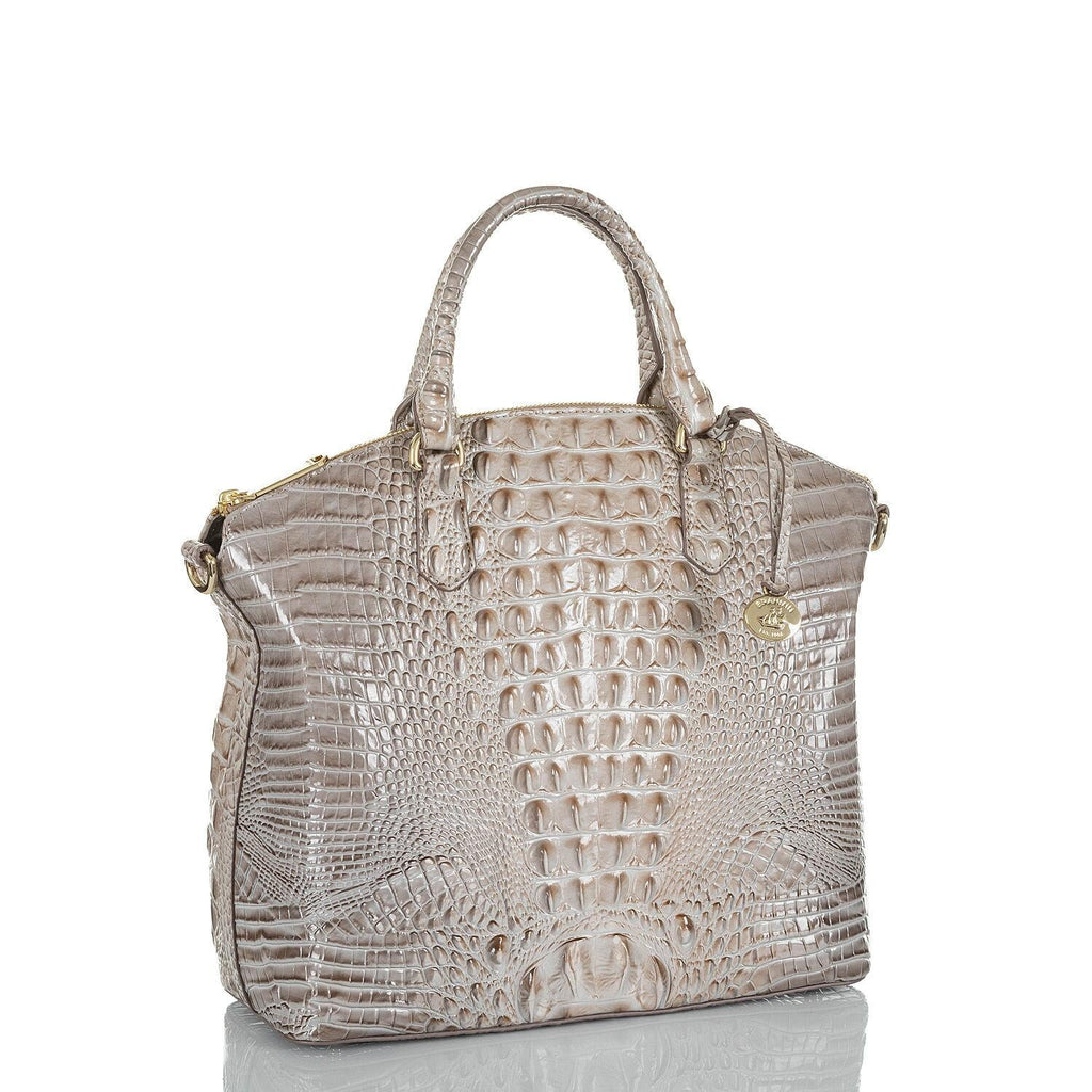 Brahmin Large Duxbury Sugar Cane Silver/Metallic Satchel