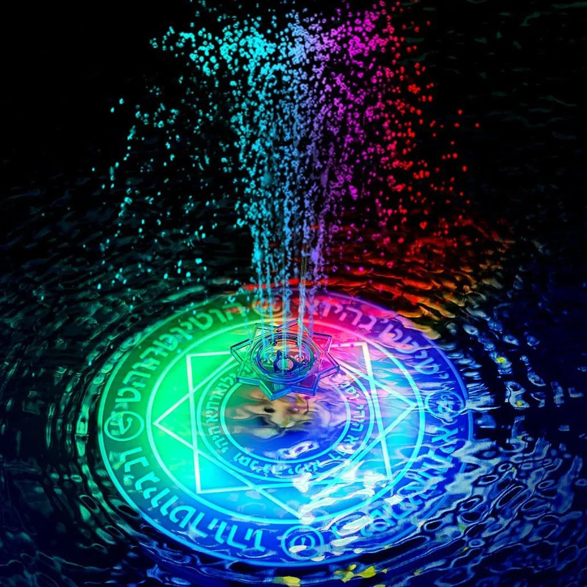 moobody Fountain Light with Remote Control Solar Powered LED for Pond Decor