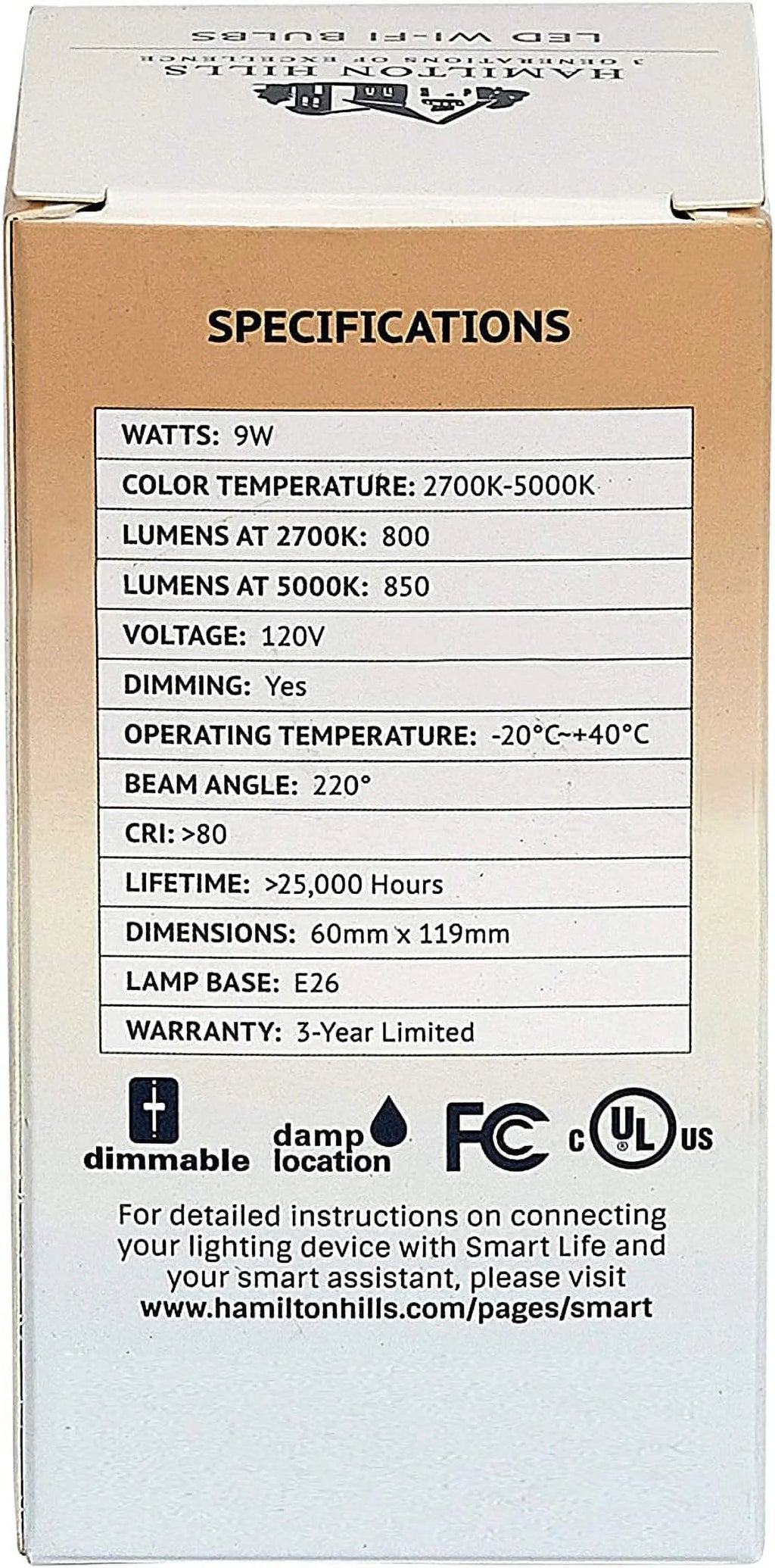 Hamilton Hills Smart Traditional Bulb - LED Smart Home Certified