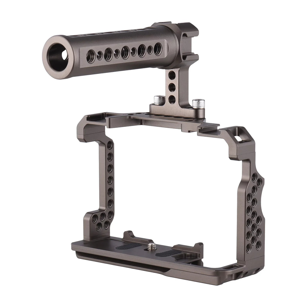 Andoer Aluminum Alloy Camera Cage Kit with Video Rig Handle Grip Replacement for Sony A7R III/ A7 II/ A7III