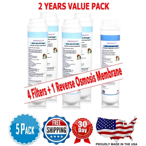 AFC Brand , Water Filters , Model # AFC-G7-PF1200 , Compatible with GE® PNRQ20 - 5 Filters - Made in U.S.A.