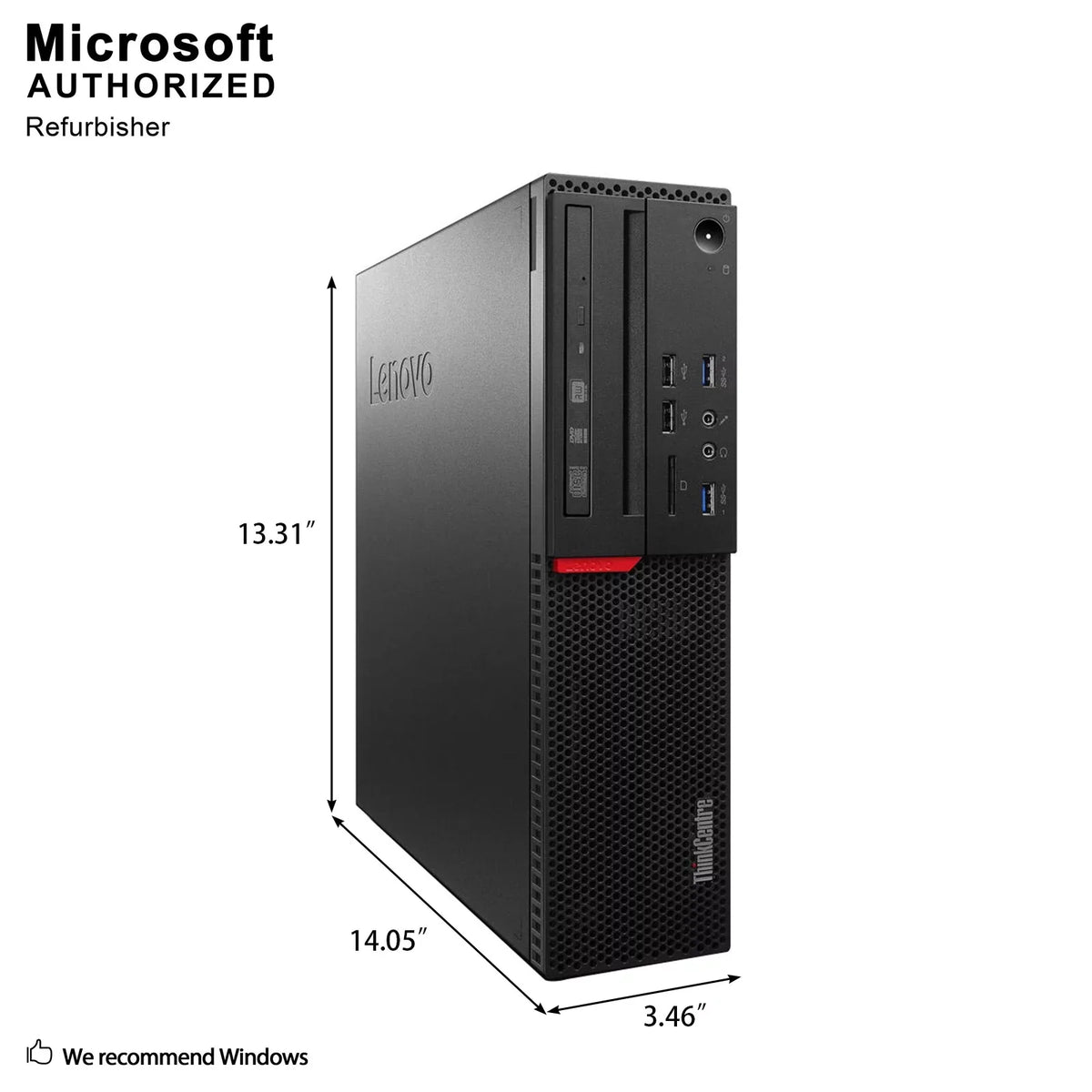 Lenovo ThinkCentre M800 SFF High Performance Desktop Computer, Intel Quad Core i5-6400 up to 3.3GHz, 8G DDR4, 512G SSD, DVD, WiFi, BT, 4K Support, DP, VGA, Win10 Pro 64 En/Sp/Fr Used Grade A