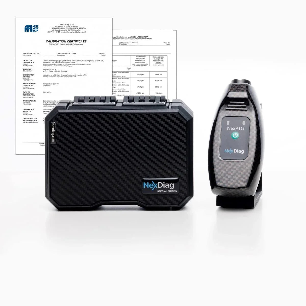 HogoR NexDiag NexPTG Pro Carbon with Calibration Finish Measurement Tool for Automotive Vehicle