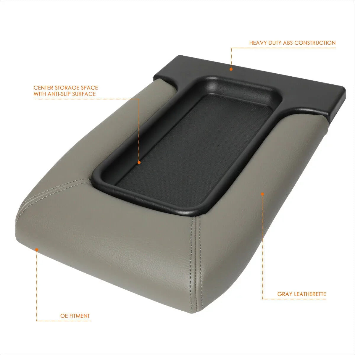 Teledu Gray OE Center Console Lid Repair Kit Arm Rest Cover For Cadillac Chevrolet GMC