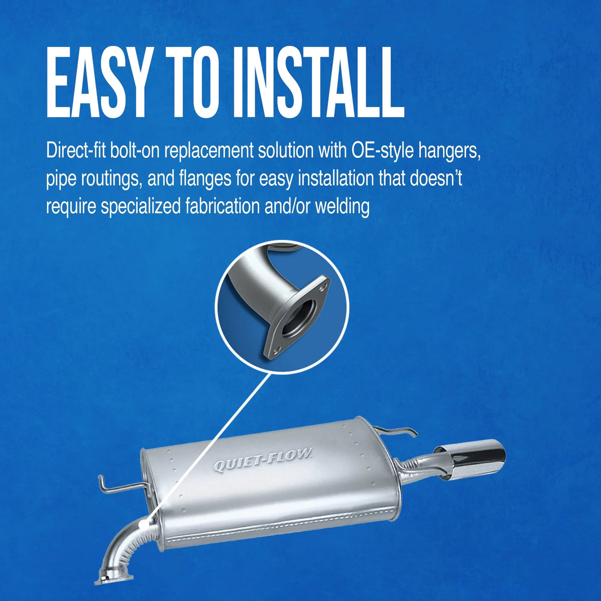 Walker Exhaust Quiet-Flow SS 21357 Exhaust Muffler Fits select: 1996-2000 JEEP CHEROKEE