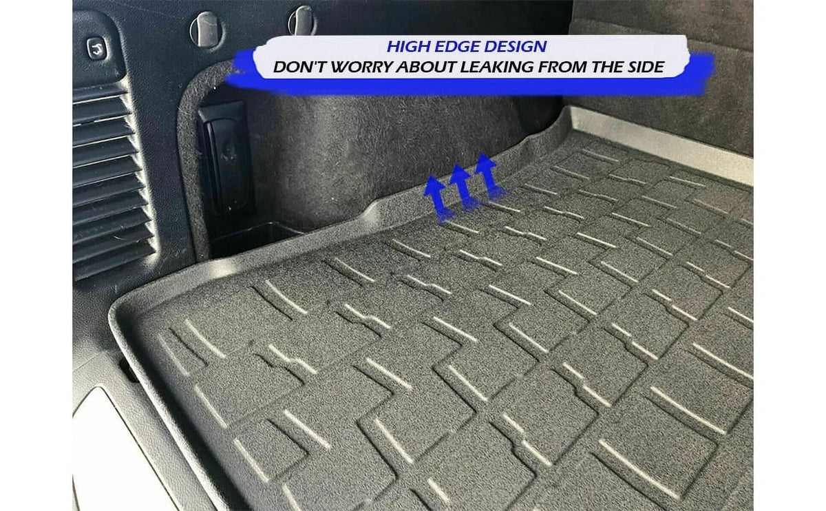 EACCESSORIES EA Cargo Liner – Trunk Mat for Jeep Grand Cherokee 2011-2022 – Weather-Resistant Trunk Mats for Cars with Raised Lip – Non-Slip Car Trunk Mat Rubber – Laser Pre-Cut Design