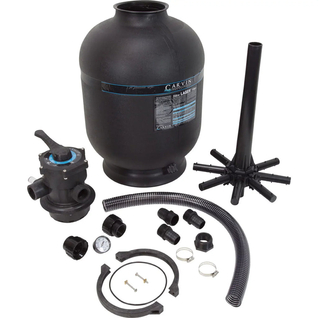 Sand Filter, Carvin Laser L192C-7C, Top Mt, 19", 1-1/2" Valve