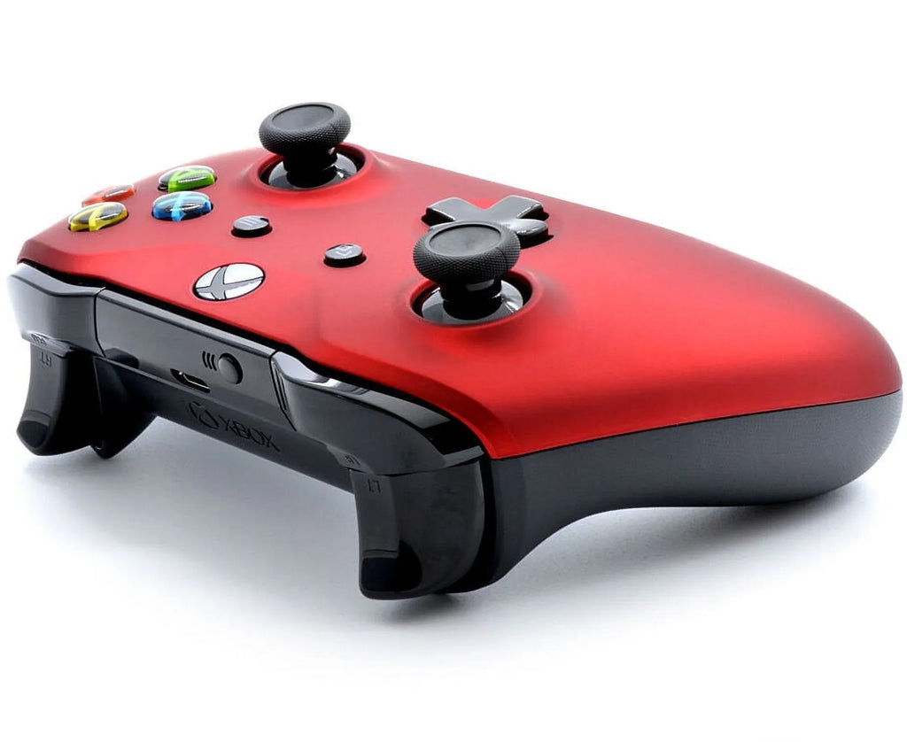 Soft Touch Red Xbox One S SMART Custom Rapid Fire Modded Controller. FPS mods. COD Warzone