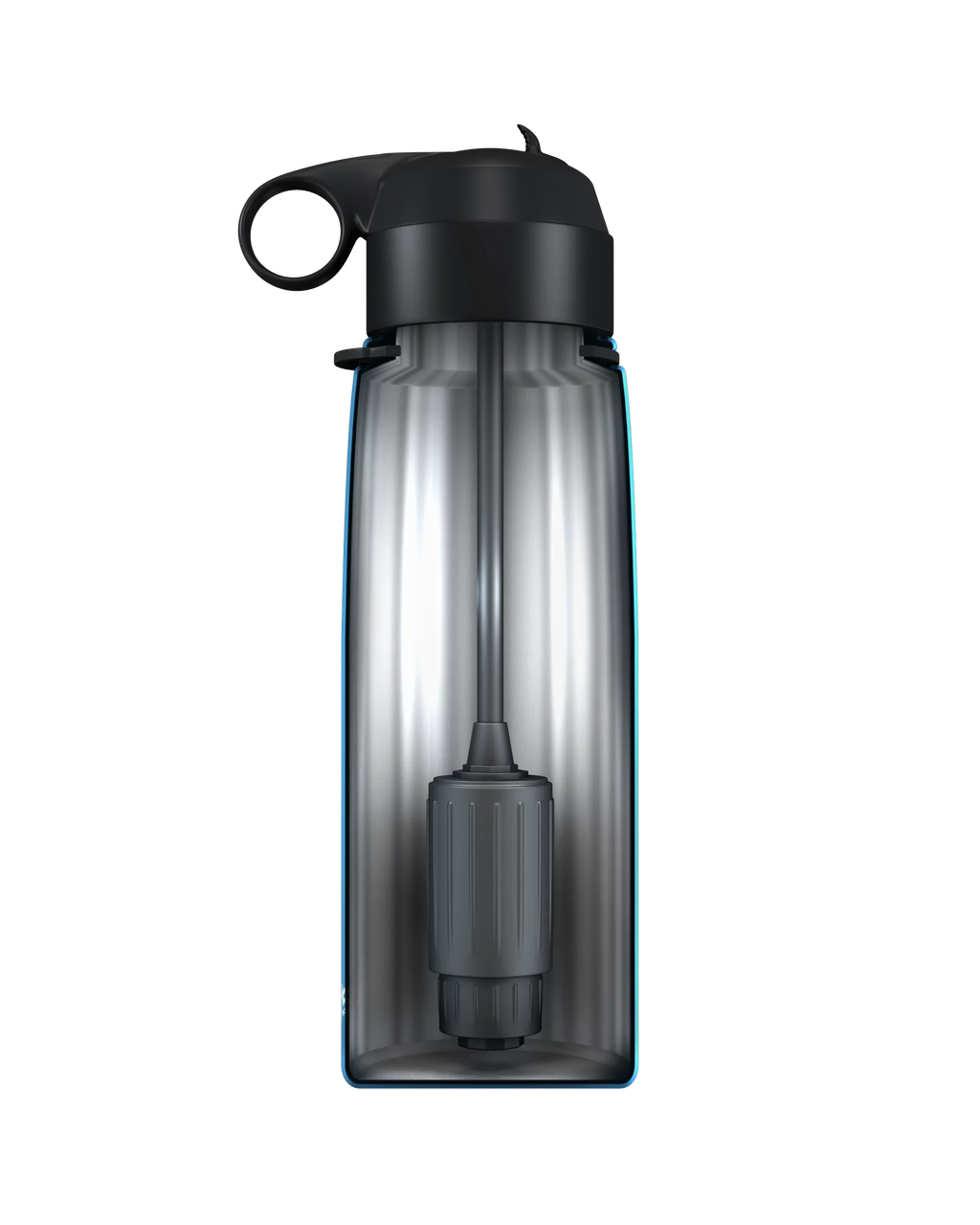 Seychelle Stainless Steel Water Filter Bottle - Alkaline Water Filter - Insulated Double Walled Water Bottle - Vacuum Sealed - 26oz (Metallic Blue)