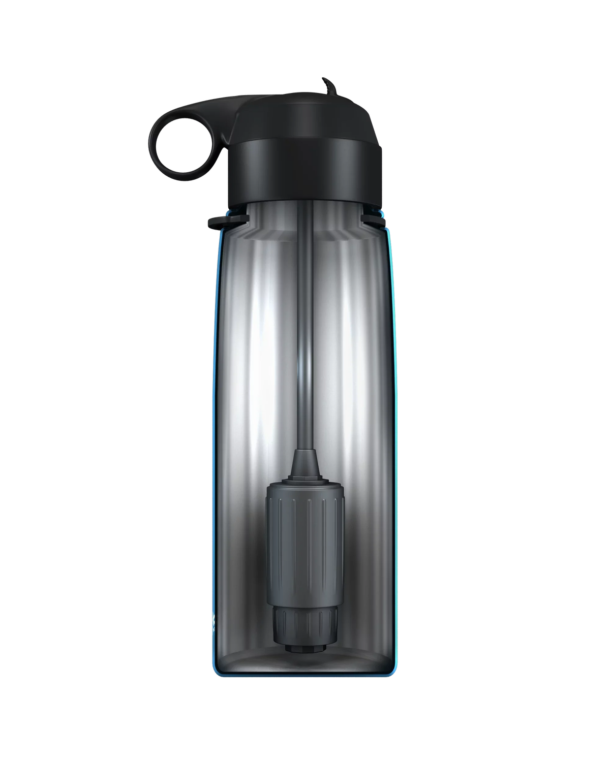 Seychelle Stainless Steel Water Filter Bottle - Alkaline Water Filter - Insulated Double Walled Water Bottle - Vacuum Sealed - 26oz (Metallic Blue)