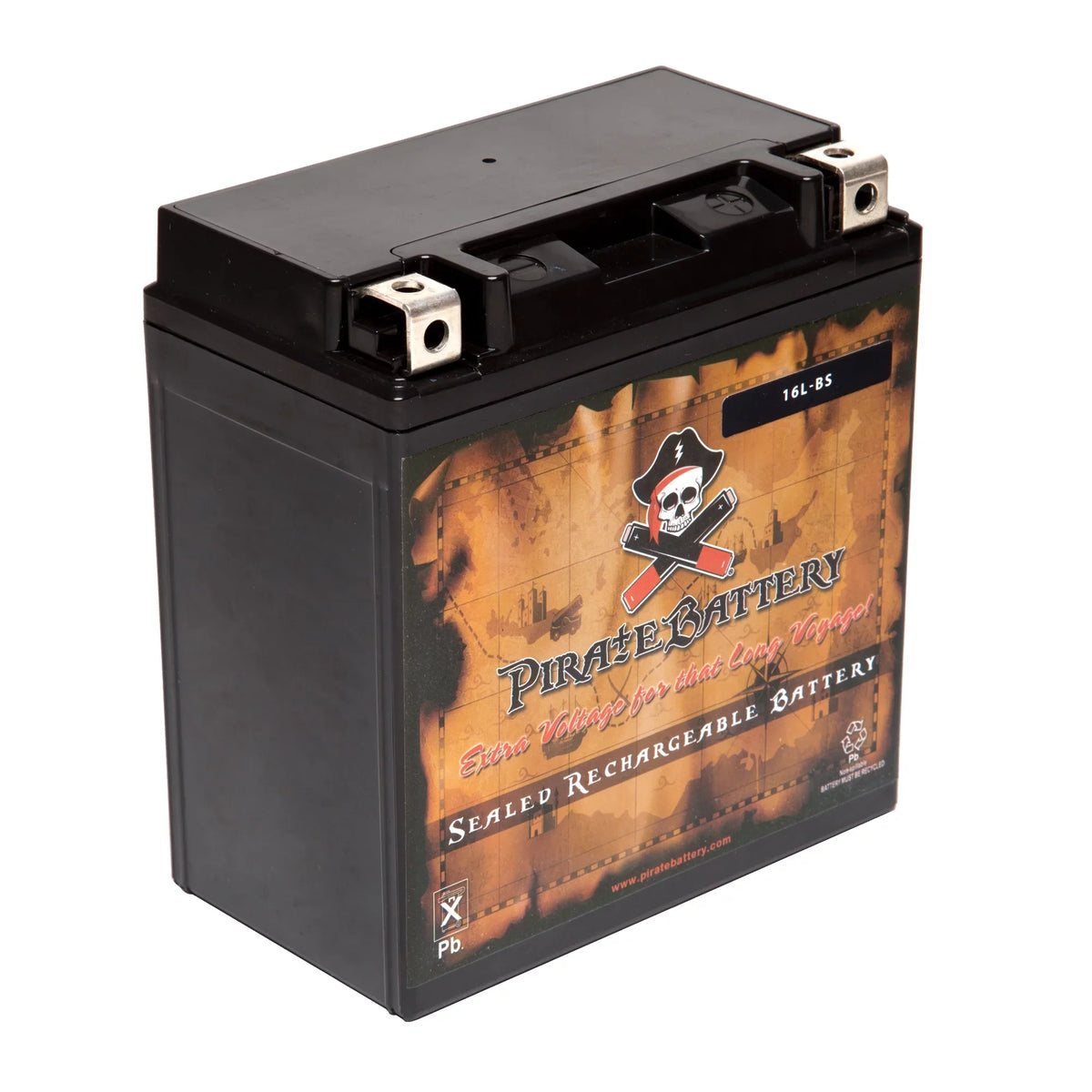 Pirate Battery YTX16L-BS (16L-BS 12 Volt,14 Ah, 230 CCA) Jet Ski Battery for Kawasaki 750cc Jh750 Ss St Xi Xir 1994