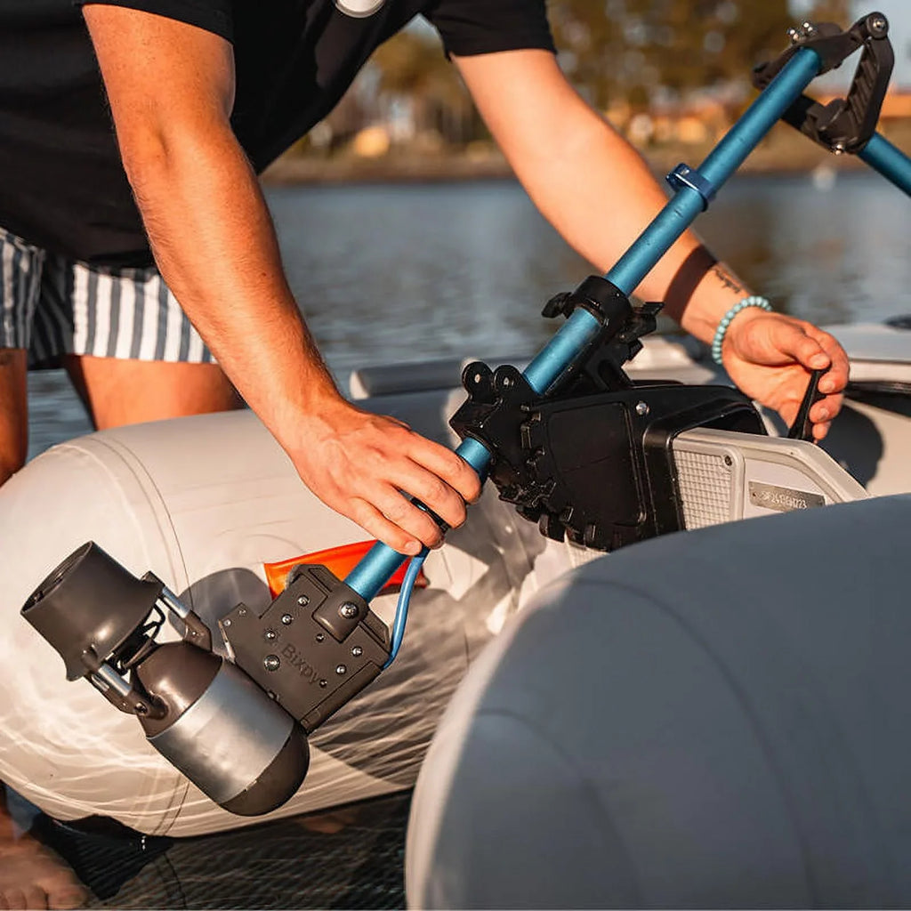 Bixpy K-1 Outboard Kit with SUN80 Solar Panel - Electric Marine Trolling Motor with 378 Wh Battery,Perfect for Kayak, Inflated Watercraft, Paddle Boards