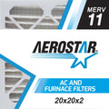 Aerostar 20x20x2 MERV 11, Pleated Air Filter, 20x20x2, Box of 4, Made in the USA