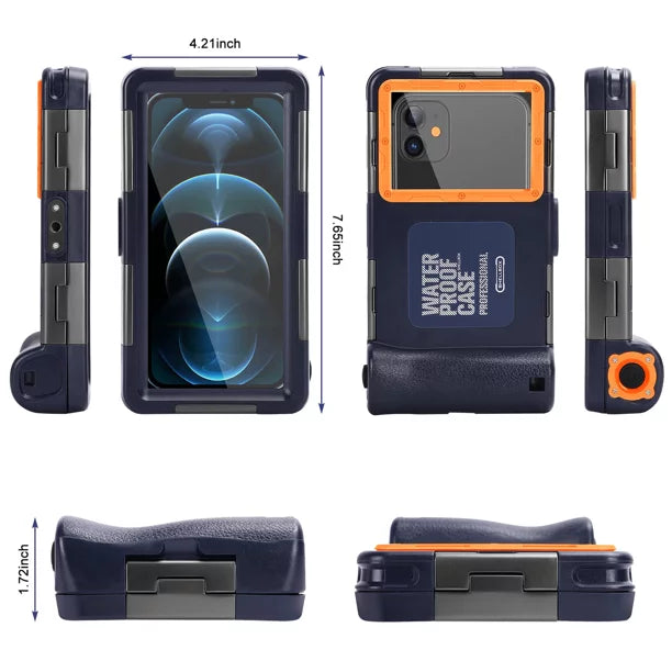 UrbanX Professional [15m/50ft] Swimming Diving Surfing Snorkeling Photo Video Waterproof Protective Case Underwater Housing for Panasonic Eluga Ray 700 And all Phones Up to 6.9 Inch LCD with Lanyard