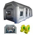 INTBUYING Blow-up Spray Finish Room Car Finish Portable Cabin with 2 Blowers Tent External 19.6*9.8*8.2ft