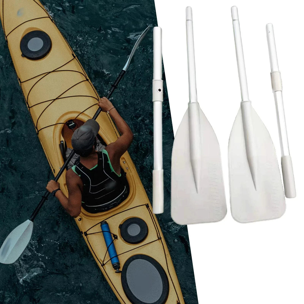 2Pcs Removable Accs Packable Portable Supplies Durable for Stand up Boat Paddleboard Surfboard Surfing Canoeing Grey