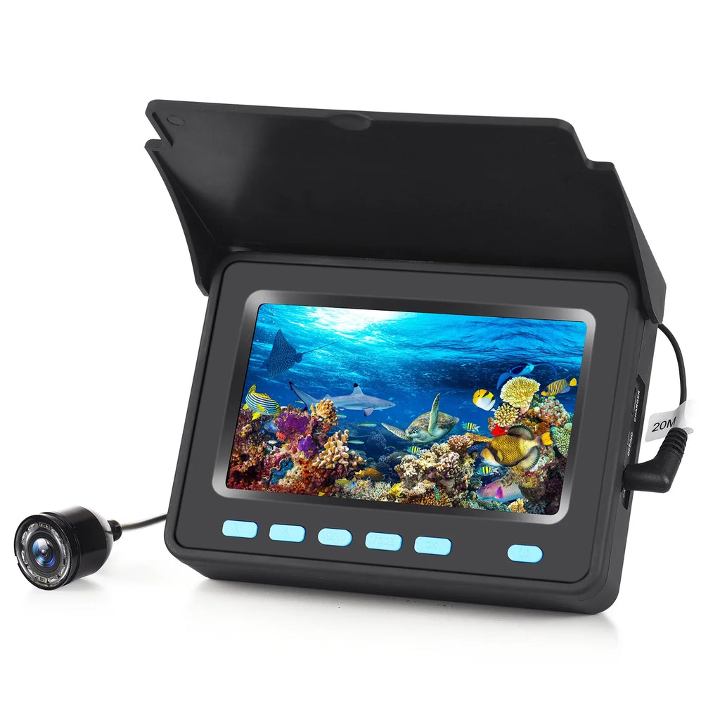 1200TVL Underwater Fishing Camera Fish Finder LCD 8PCS IR LED Night Vision