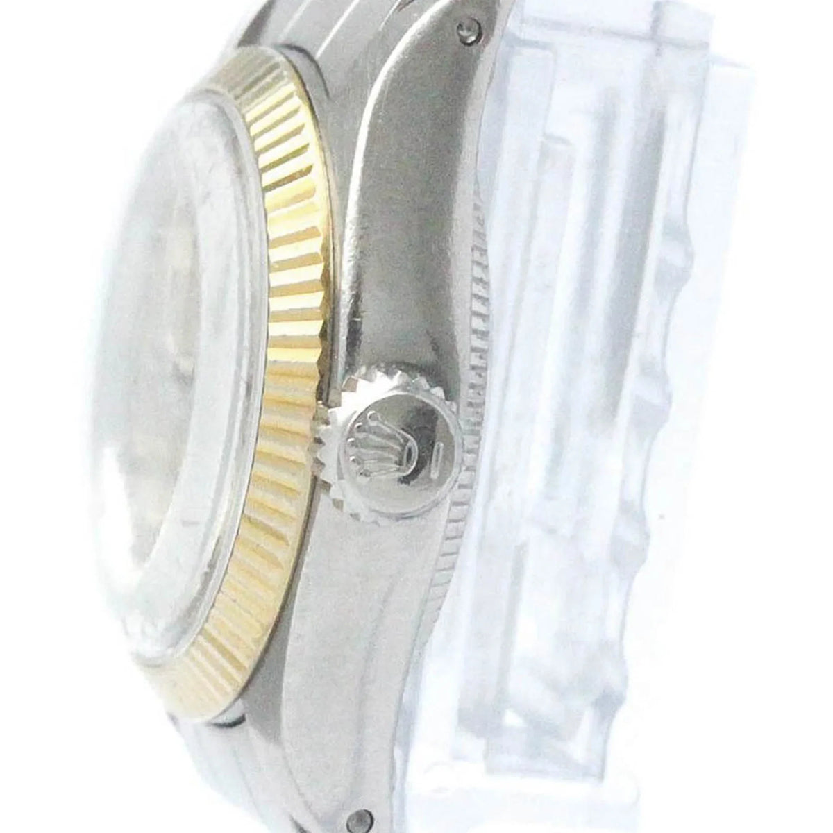 Pre-Owned Vintage ROLEX Oyster Perpetual 6719 White Gold Steel Ladies Watch BF565449 (Fair)
