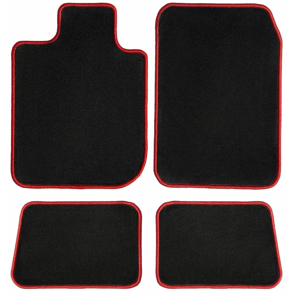 GGBAILEY Toyota Rav4 Black with Red Edging Carpet Car Mats / Floor Mats, Custom Fit for 2013, 2014, 2015, 2016, 2017, 2018, 2019, 2020 - Driver, Passenger & Rear Mats