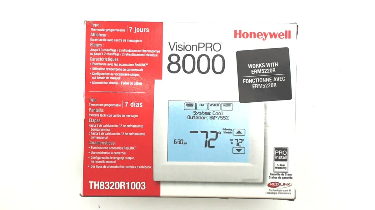Honeywell TH8320R1003 VisionPro 8000 with RedLINK Digital Thermostat, White