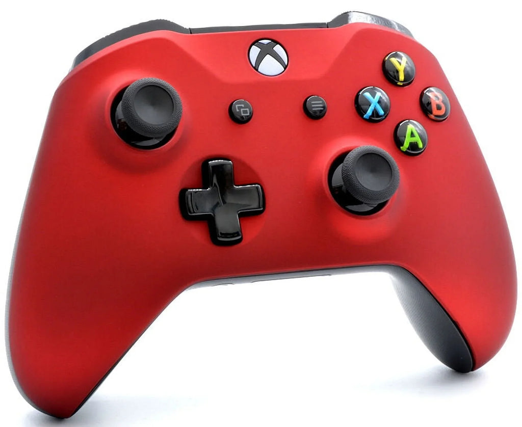 Soft Touch Red Xbox One S SMART Custom Rapid Fire Modded Controller. FPS mods. COD Warzone