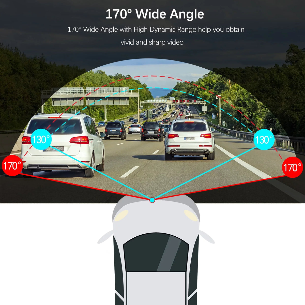 USB 1080P HD Dash Camera Car DVR Night Vision 170 Wide Angle Road Video Recorder Support ADAS Loop Recording