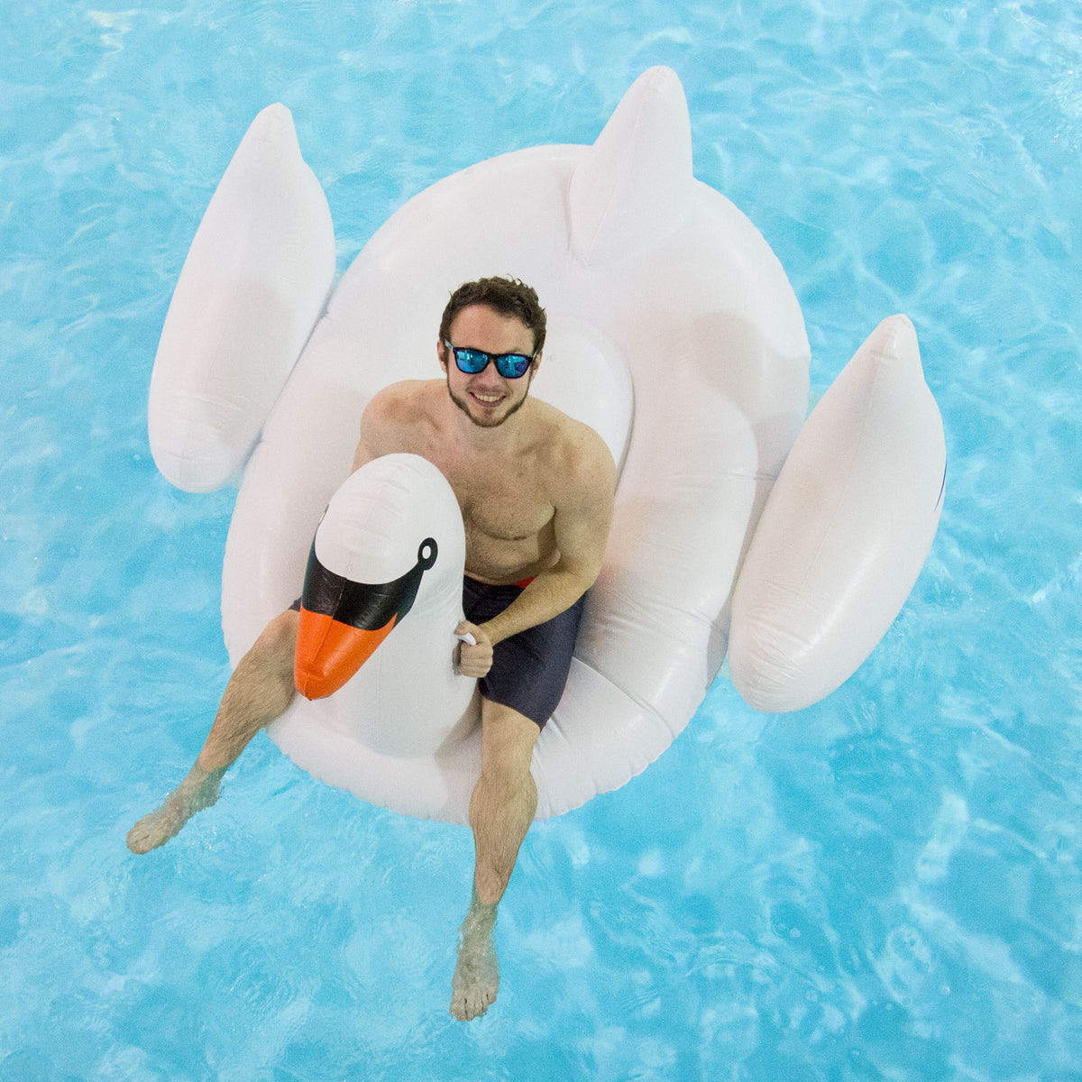 3-Pack Swimline Giant Blow-up Ride-On 75-Inch Swan Floats | 3 x 90621