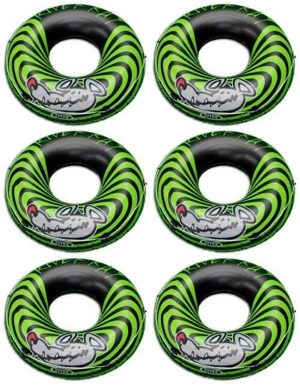 6-Pack Intex River Rat 48-Inch Blow-up Tubes For Lake/Pool/River | 6 x 68209E