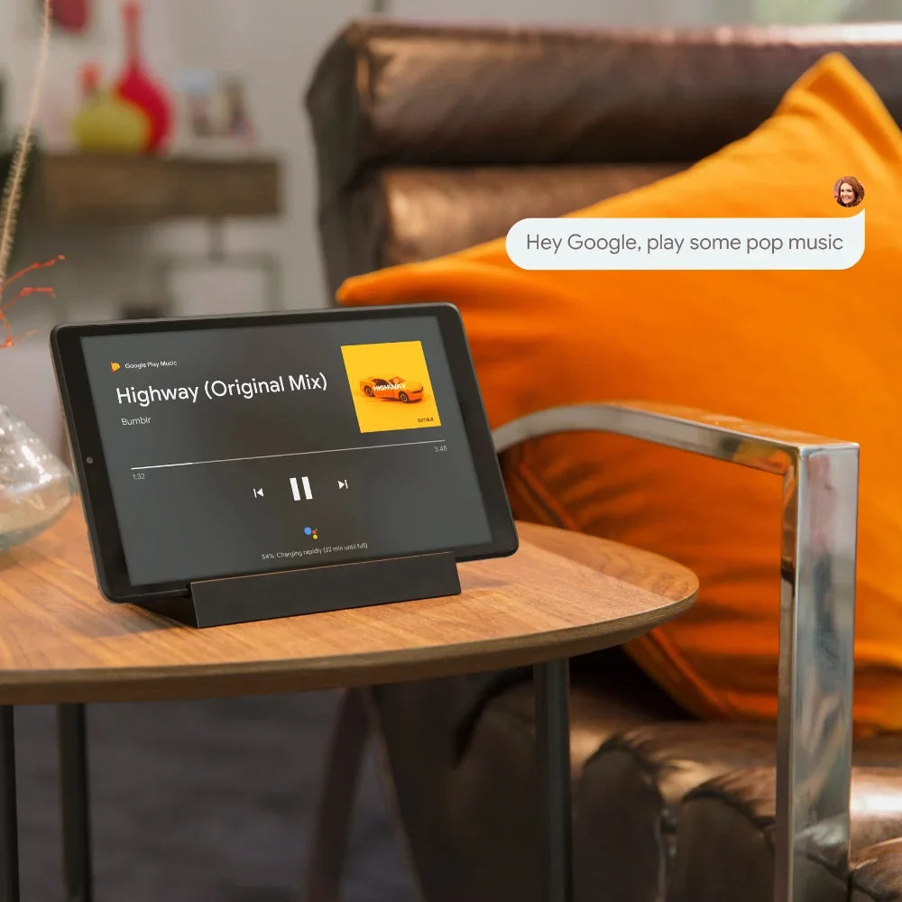 Lenovo Smart Tab M8 8" Tablet with Google Assistant, 32GB Storage, 2GB Memory, 2GHz Quad-Core Processor, Android 9 Pie, HD Display