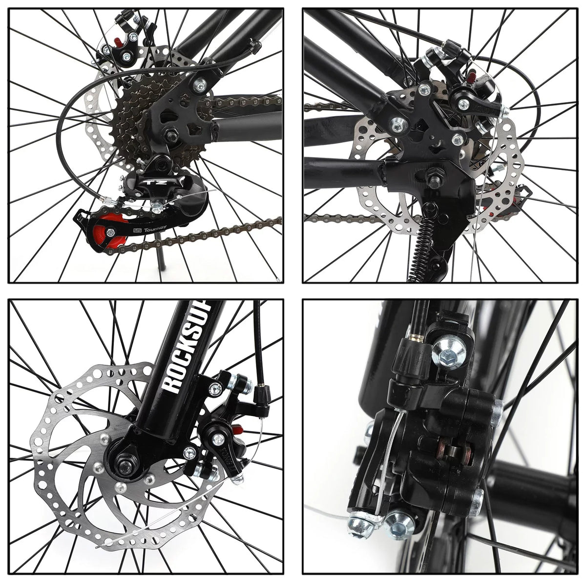 Unisex Adult Mountain Bike Full Suspension 26" 21 Speed MTB Folding Bicycle Unisex Full Suspension 26" Folding Mountain Bicycle 21 Speed Foldable Bike MTB