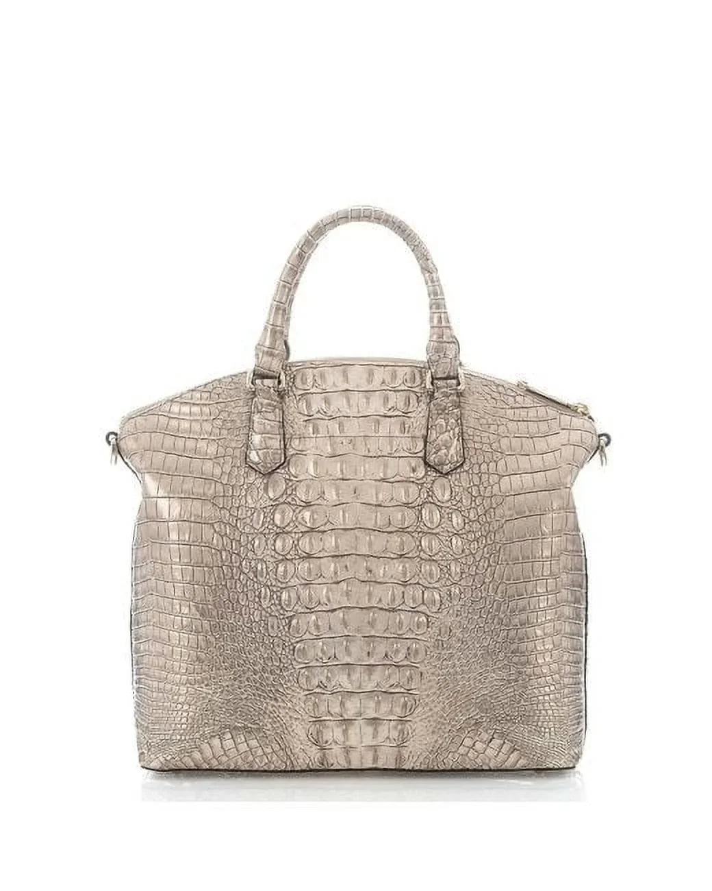 Brahmin Large Duxbury Sugar Cane Silver/Metallic Satchel
