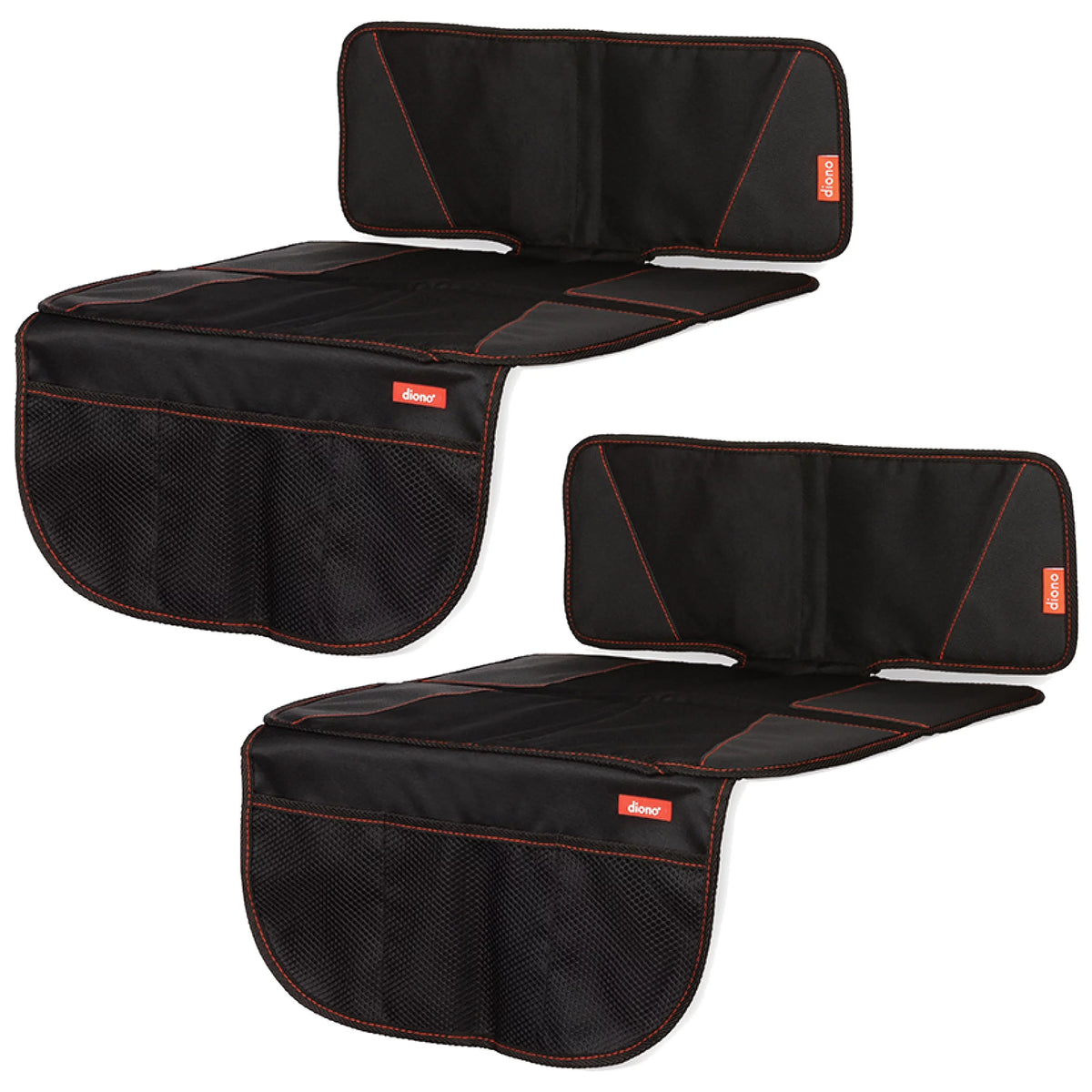 Diono Super Mat 2 Pack Car Seat Protector, Crash Tested, Water Resistant, Black