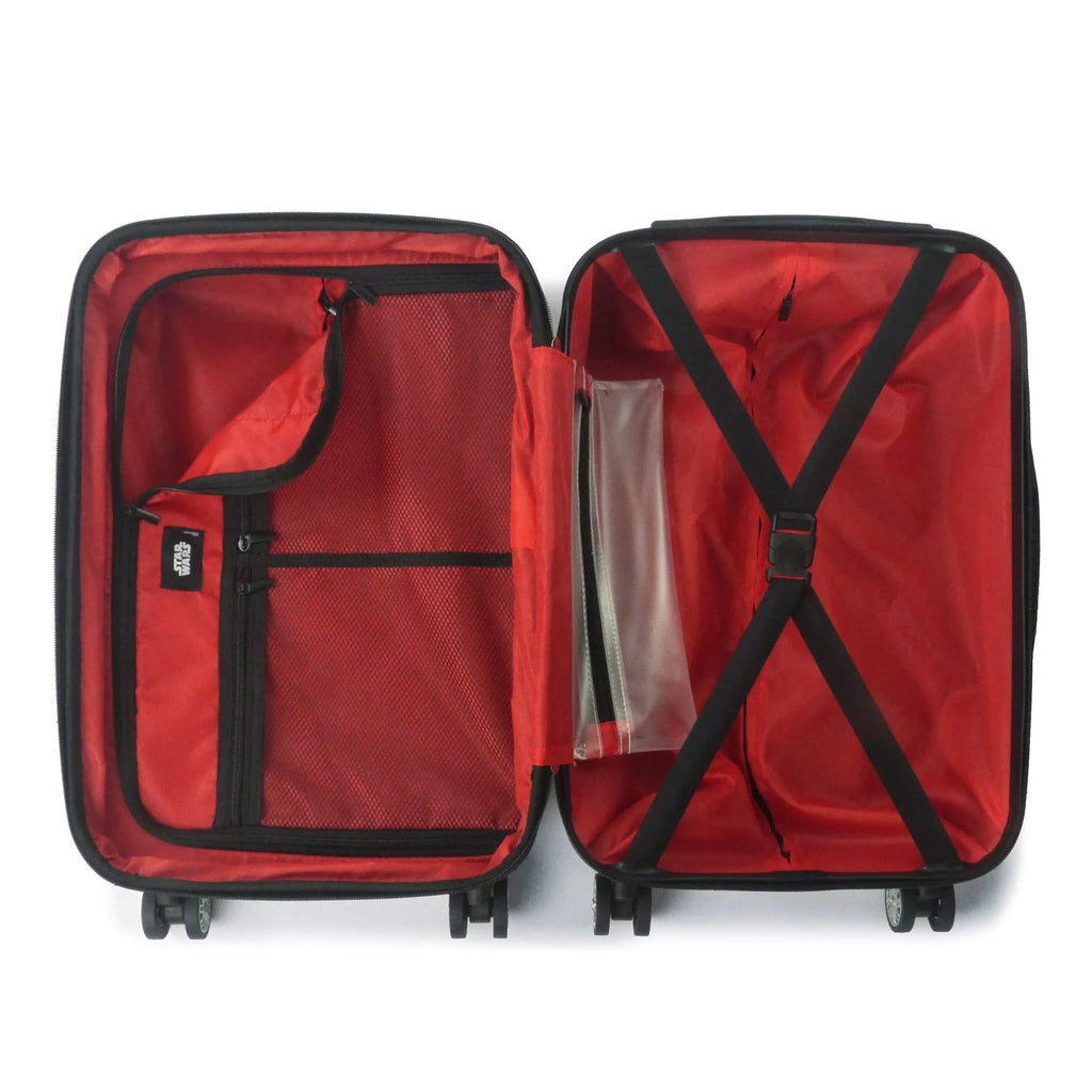 Star Wars Darth Vader 29 Inch Rolling Luggage, Embossed Hardshell Suitcase with Wheels, Silver