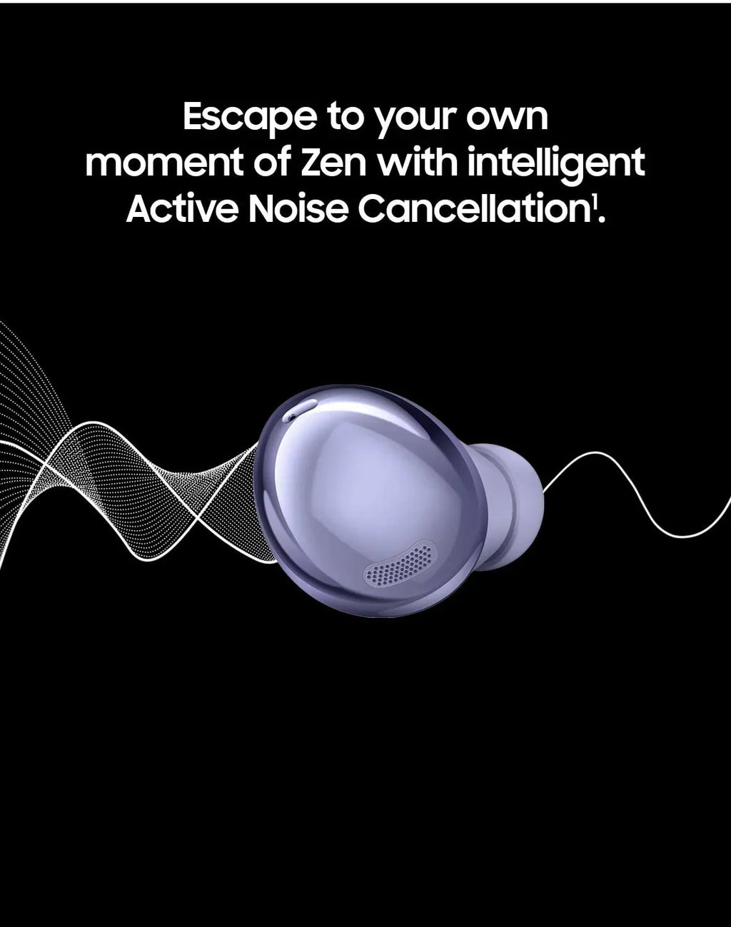 UrbanX Street Buds Pro Bluetooth Earbuds For Samsung Galaxy Fold 5G True Wireless, Noise Cancelling, Charging Case, Quality Sound, Sweat Resistant, Purple (US Version)