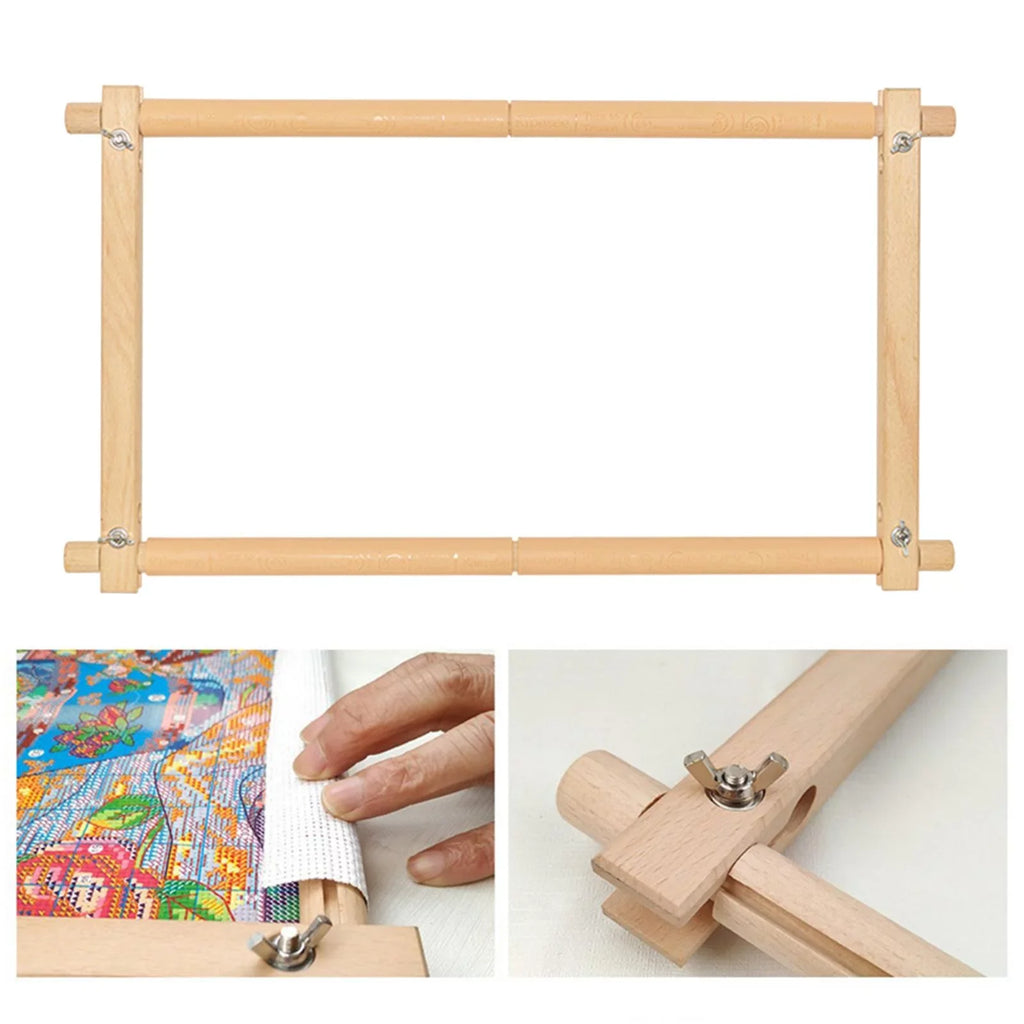Tapestry Scroll Universal Embroidery Needlework Frame Holder Cross Stitch DIY Sewing Hoop for Coat