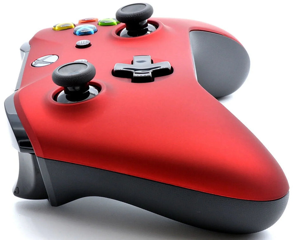 Soft Touch Red Xbox One S SMART Custom Rapid Fire Modded Controller. FPS mods. COD Warzone