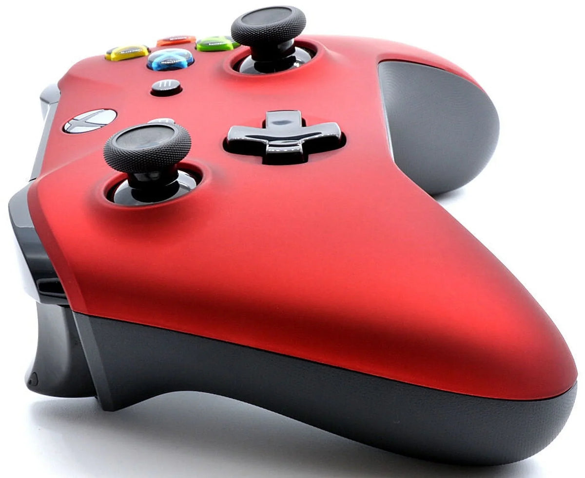 Soft Touch Red Xbox One S SMART Custom Rapid Fire Modded Controller. FPS mods. COD Warzone