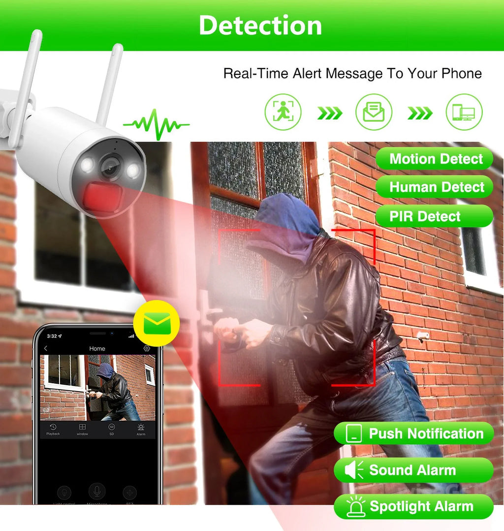 VIKVIZ 8CH WiFi CCTV System 4Pcs 3MP Battery Camera , 4 Solar Panels , 2.5inch HDD Wireless NVR