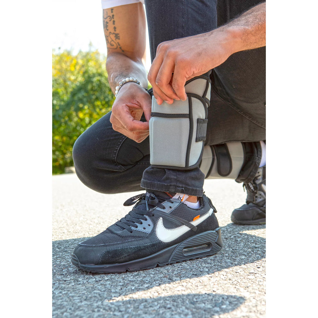 Power Wearhouse Comfortable & With 'Cooling Technology' Power Wrist-Ankle Weights, Gray, 2 x 2.5lbs