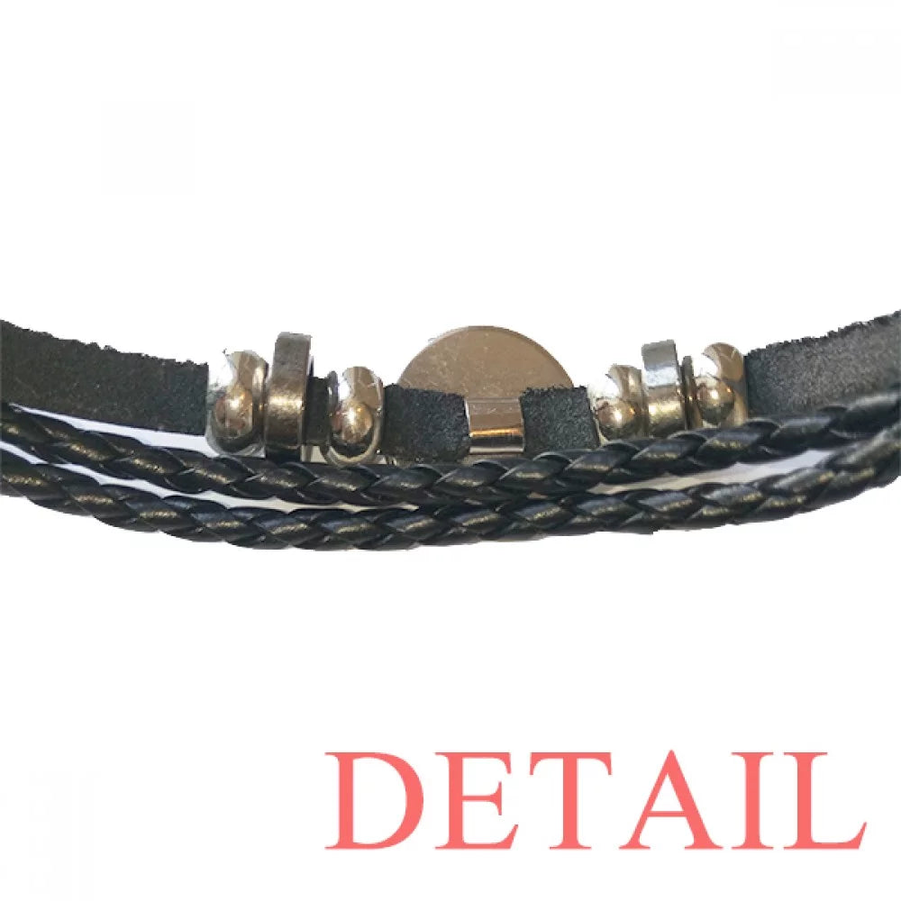 Designer Worked Hard Coat Seriously Bracelet Braided Leather Woven Rope Wristband