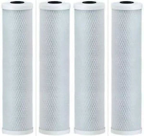 4 Pack Activated Carbon Block Water Filter Cartridges Compatible With Brita USS-120 Models Removes Bad Taste Whole House Replacement Cartridge 1 Micron Universal Drop-In 10" Cartridge