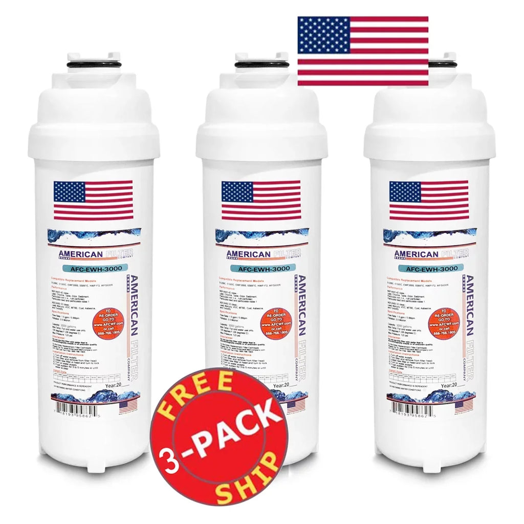 AFC Brand , Water Filter , Model # AFC-EWH-3000 , Compatible with LVRCGRNTL8WSK - 3 Filters - Made in U.S.A.