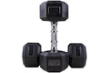 Clean Nut - Hex Rubber Dumbbells with Metal Handles - 15LB Pair