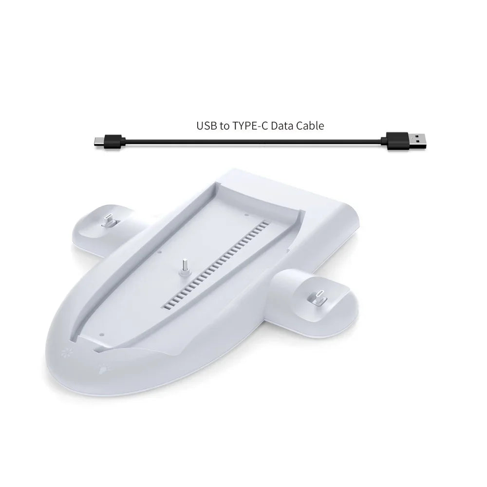 Cooling Stand with RGB Light For PS5 Slim, Dual Controller Charging Station Console Cooling Base Controller Fast Charger For PS5 Accessories